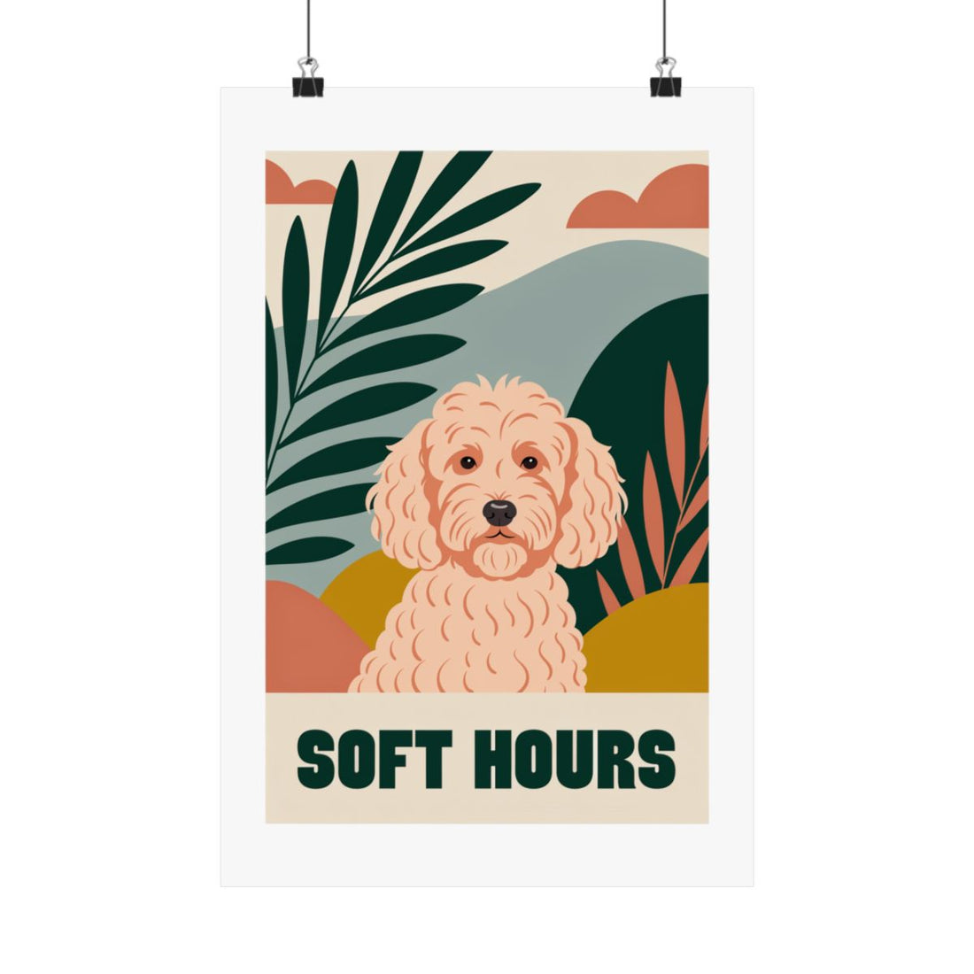 12″ x 18″ — Front | Cockapoo Soft Hours Wall Art Poster