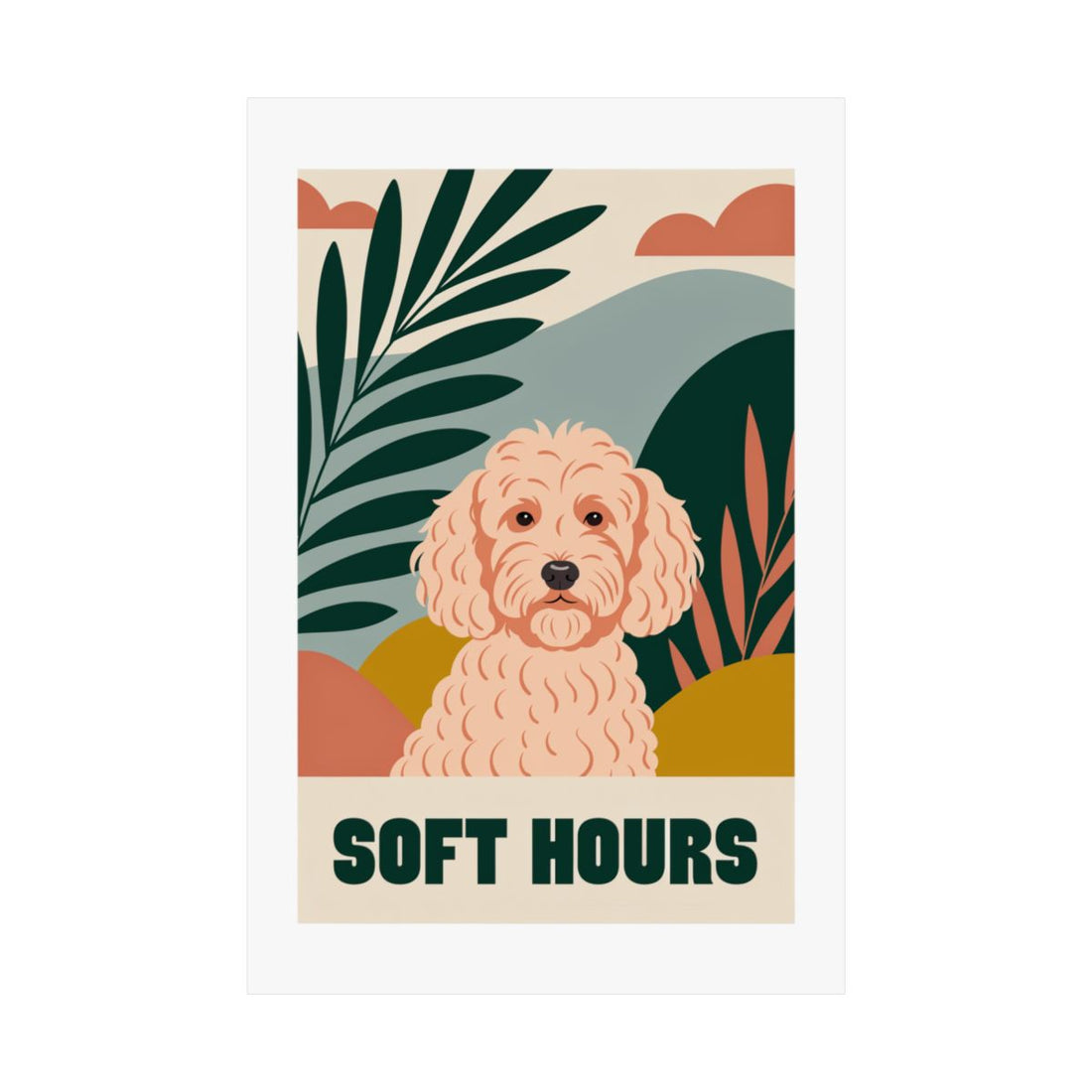 20″ x 30″ — Front | Cockapoo Soft Hours Wall Art Poster
