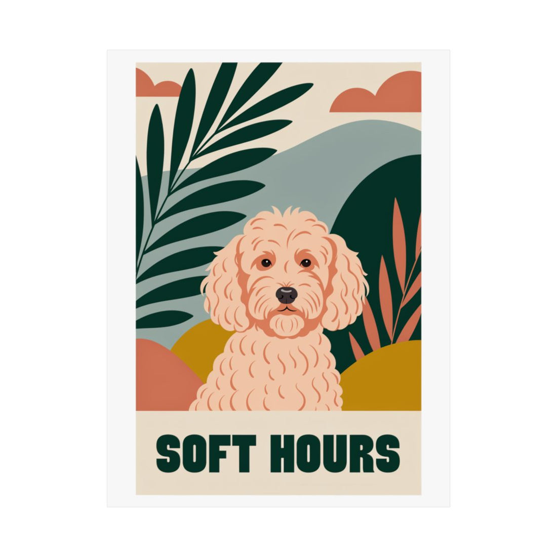 18″ x 24″ — Front | Cockapoo Soft Hours Wall Art Poster