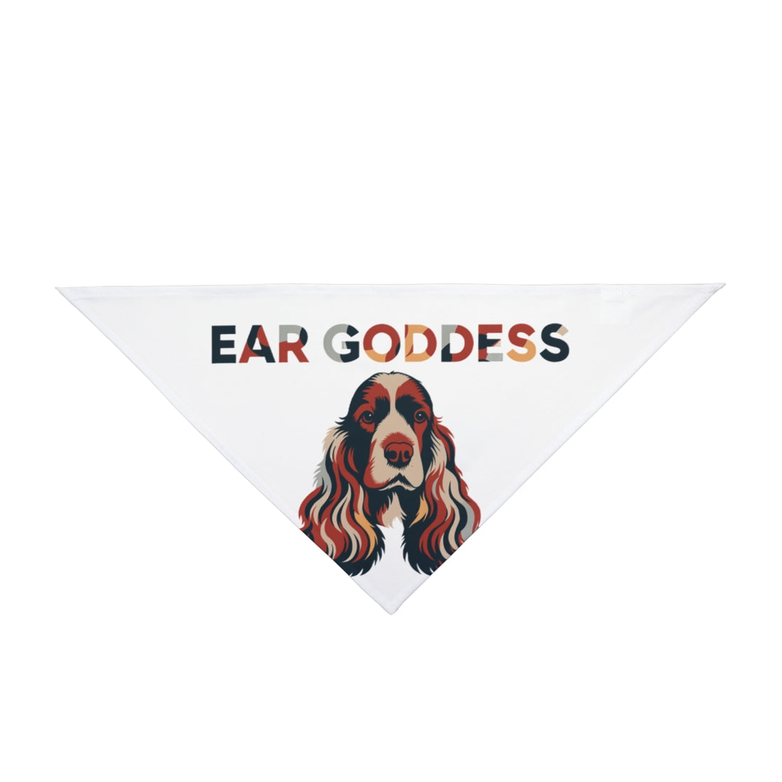 27" × 13" — Front | Cocker Spaniel Ear Goddess Bandana