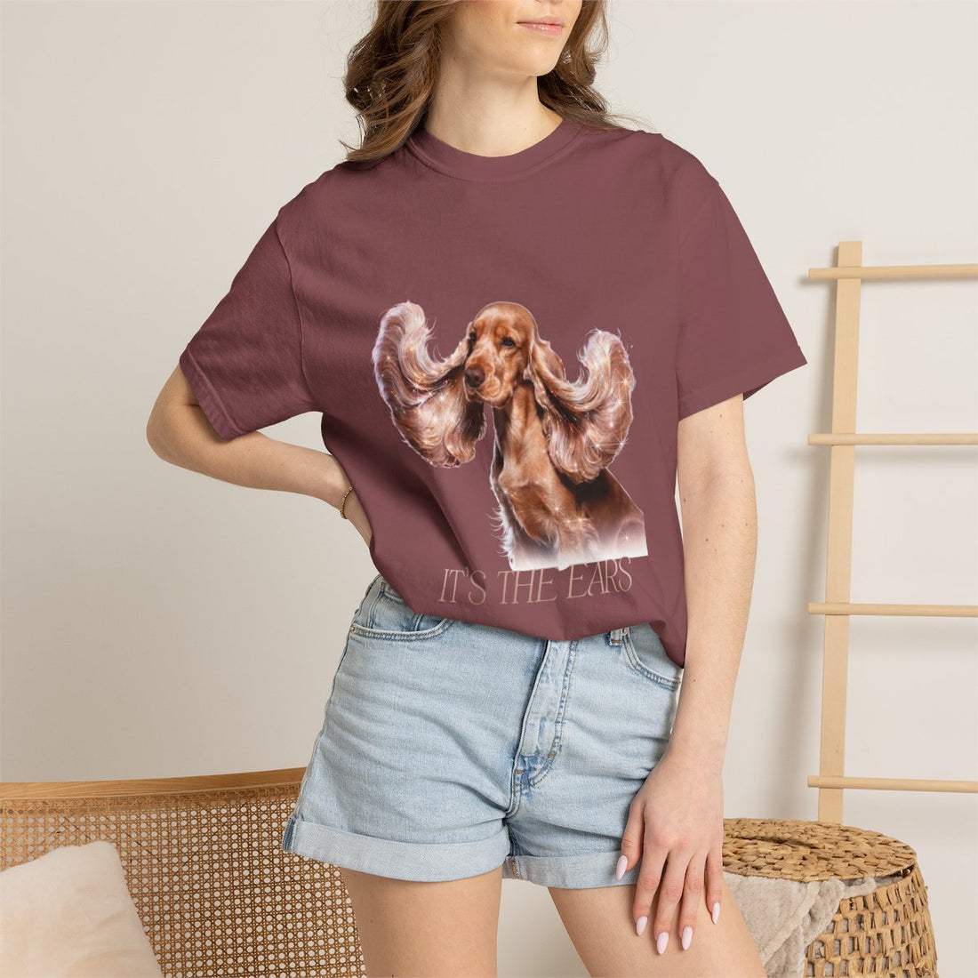 Brick — Lifestyle | Cocker Spaniel 'It'S The Ears' Garment-Dyed Tee