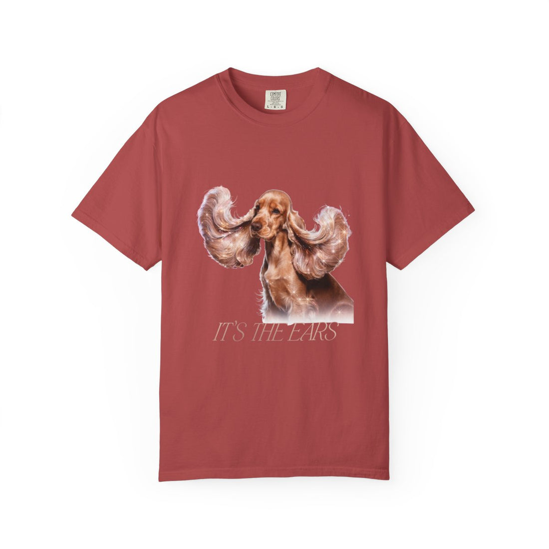 Crimson — Front | Cocker Spaniel 'It'S The Ears' Garment-Dyed Tee