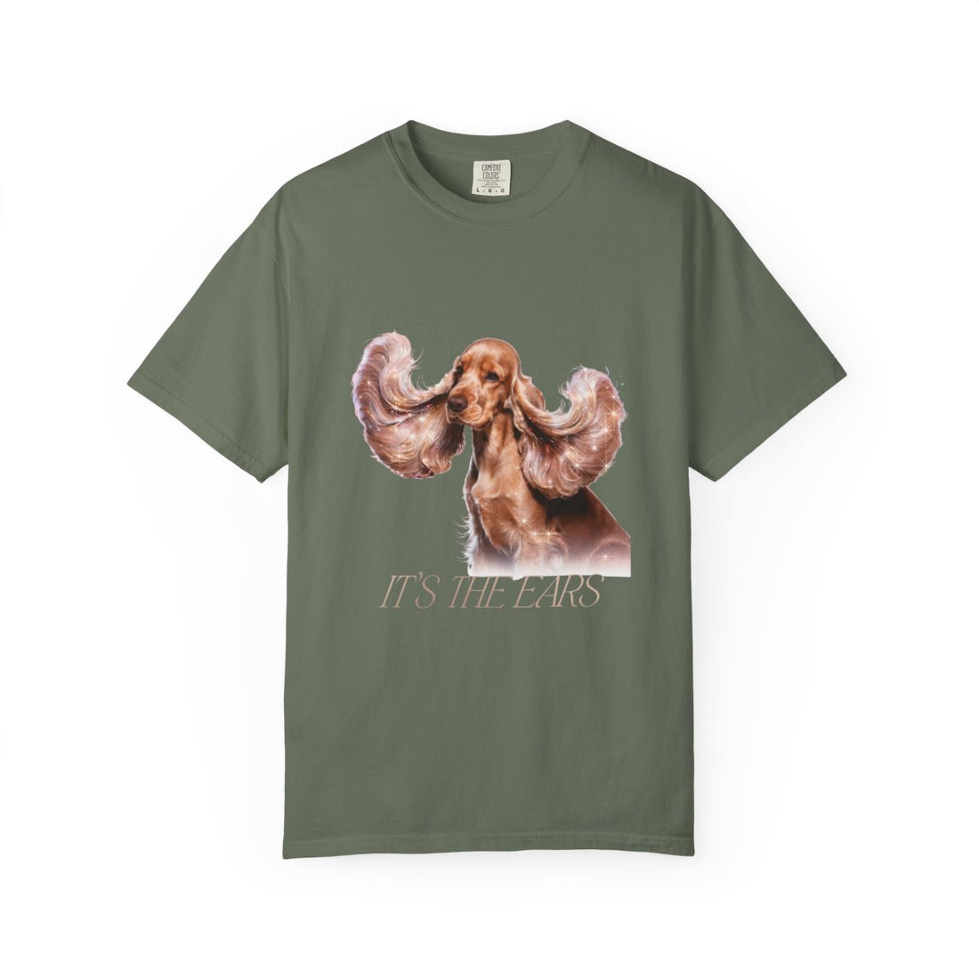 Moss — Front | Cocker Spaniel 'It'S The Ears' Garment-Dyed Tee