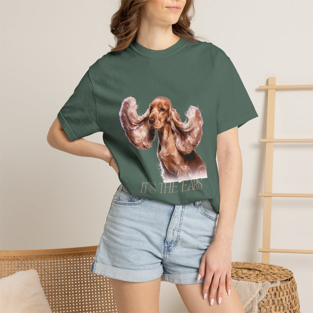 Blue Spruce — Lifestyle | Cocker Spaniel 'It'S The Ears' Garment-Dyed Tee
