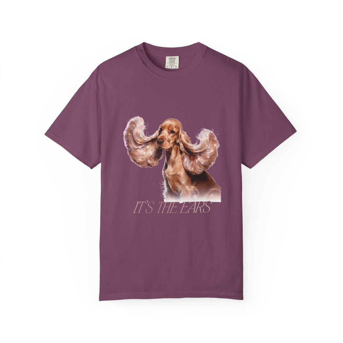 Berry — Front | Cocker Spaniel 'It'S The Ears' Garment-Dyed Tee