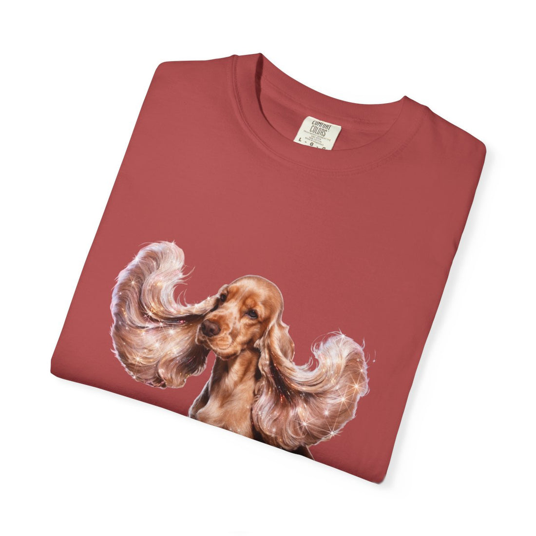 Crimson — Folded | Cocker Spaniel 'It'S The Ears' Garment-Dyed Tee