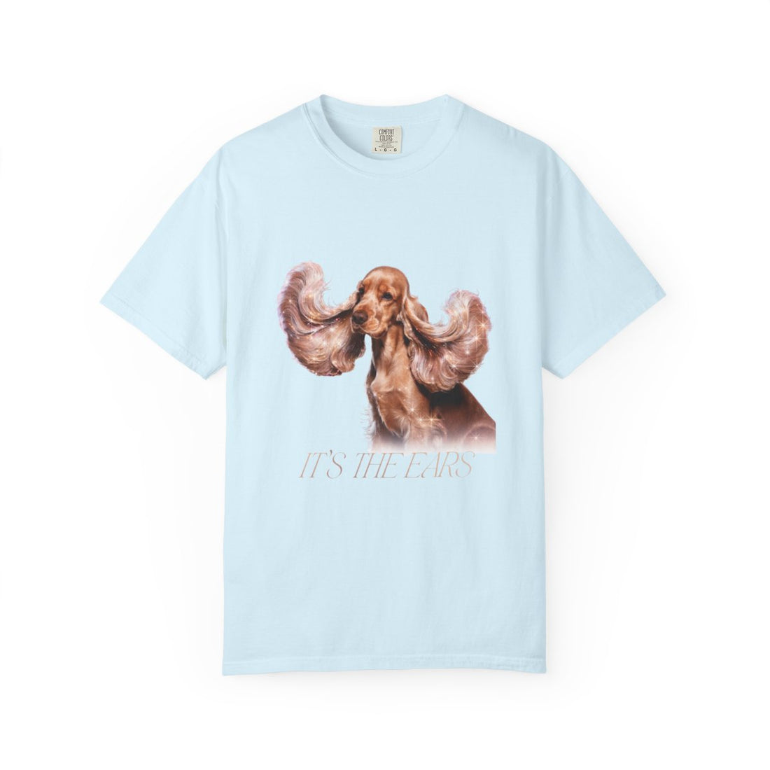 Chambray — Front | Cocker Spaniel 'It'S The Ears' Garment-Dyed Tee