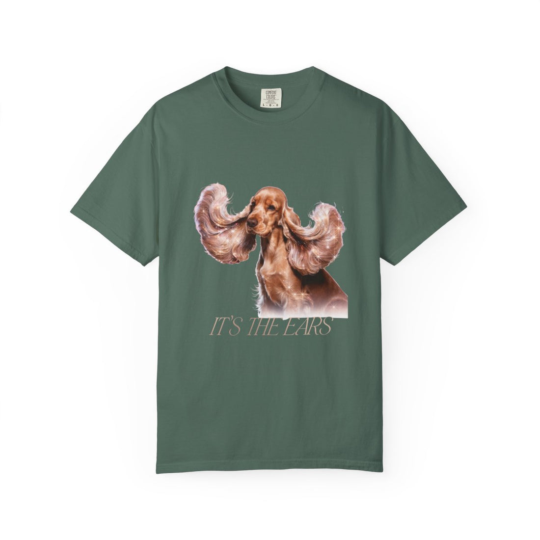 Blue Spruce — Front | Cocker Spaniel 'It'S The Ears' Garment-Dyed Tee