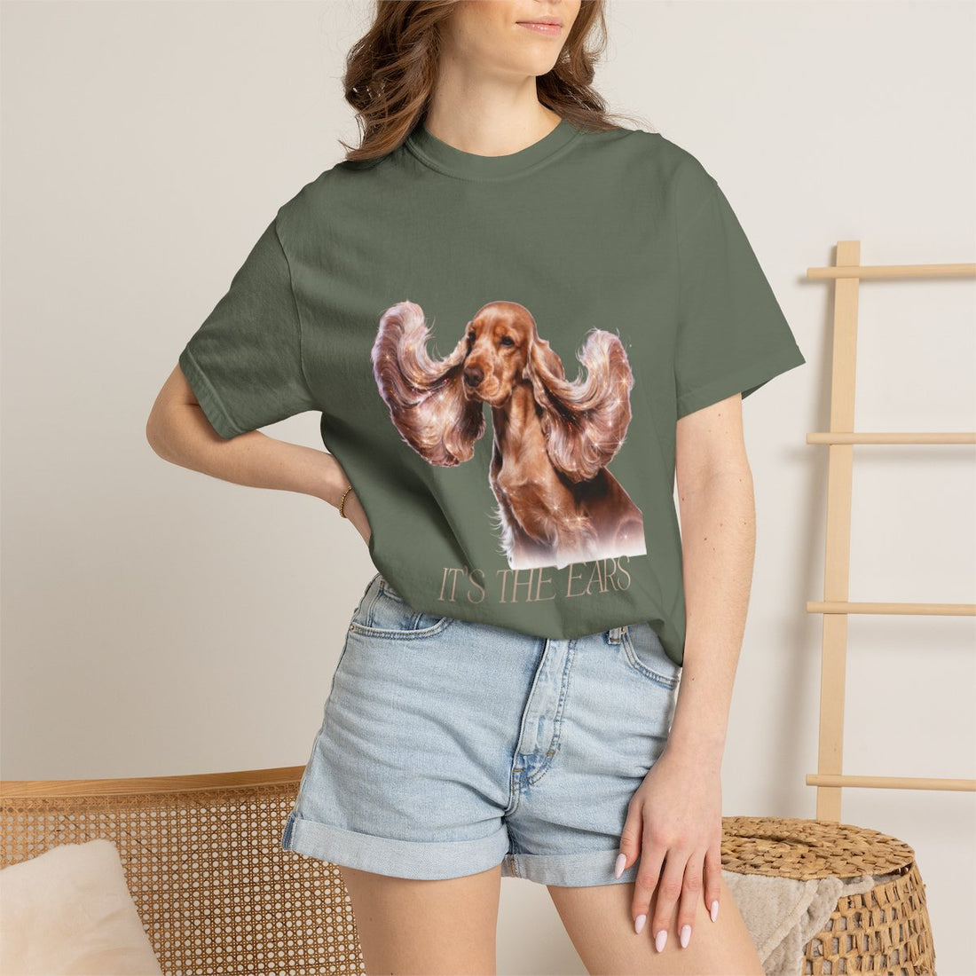 Moss — Lifestyle | Cocker Spaniel 'It'S The Ears' Garment-Dyed Tee