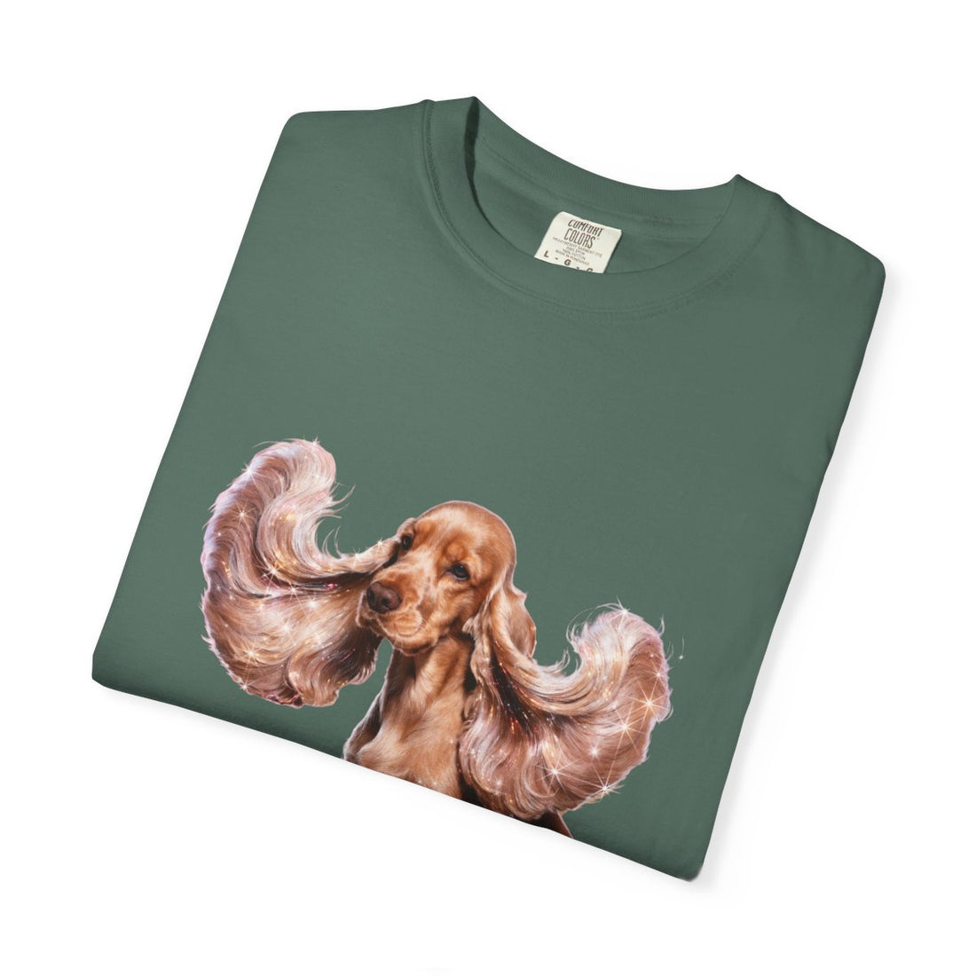 Blue Spruce — Folded | Cocker Spaniel 'It'S The Ears' Garment-Dyed Tee