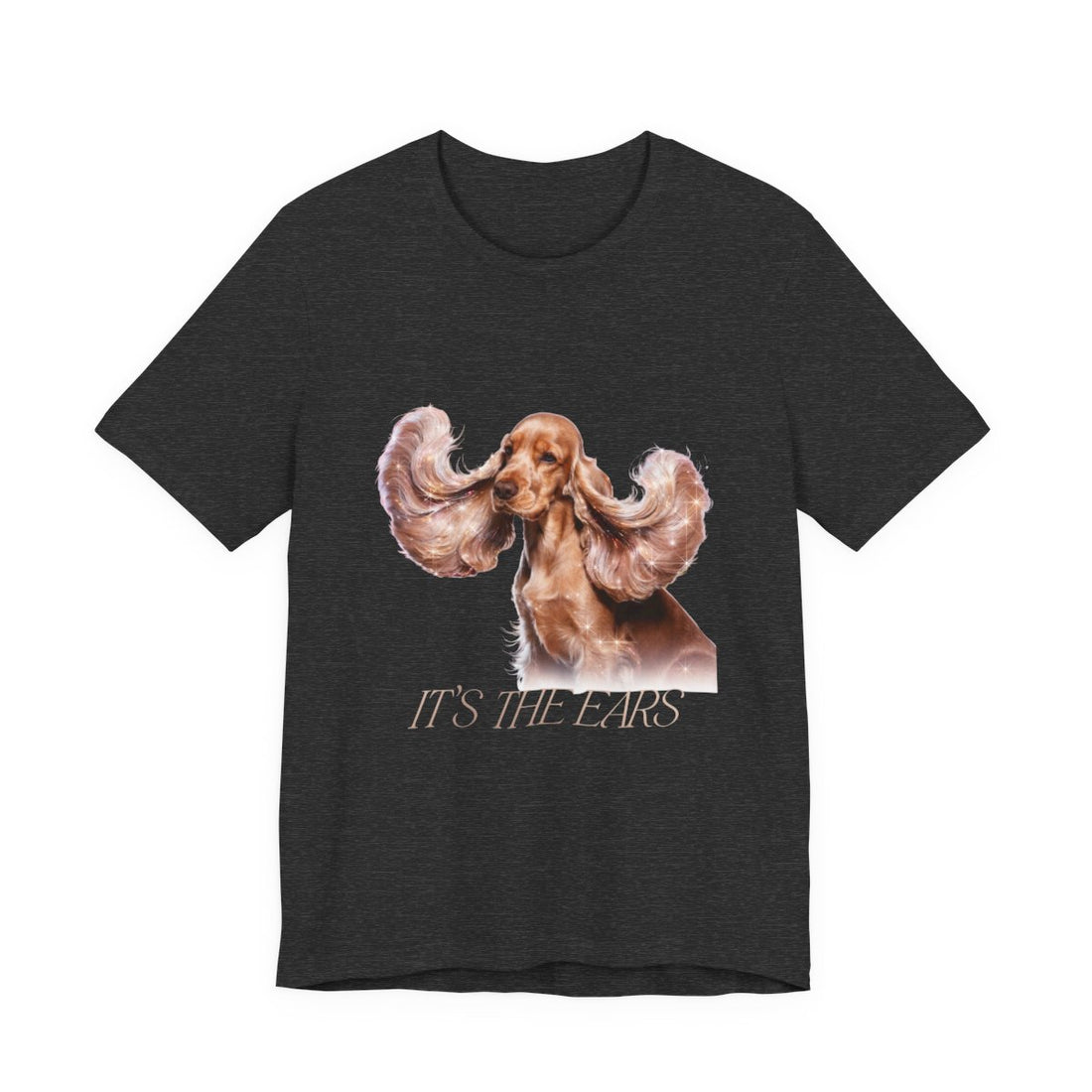 Dark Grey Heather — Front | Cocker Spaniel 'It'S The Ears' Tee
