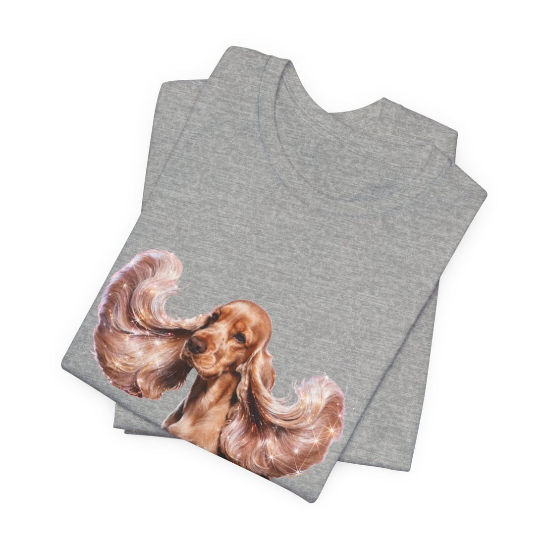 Athletic Heather — Folded | Cocker Spaniel 'It'S The Ears' Tee