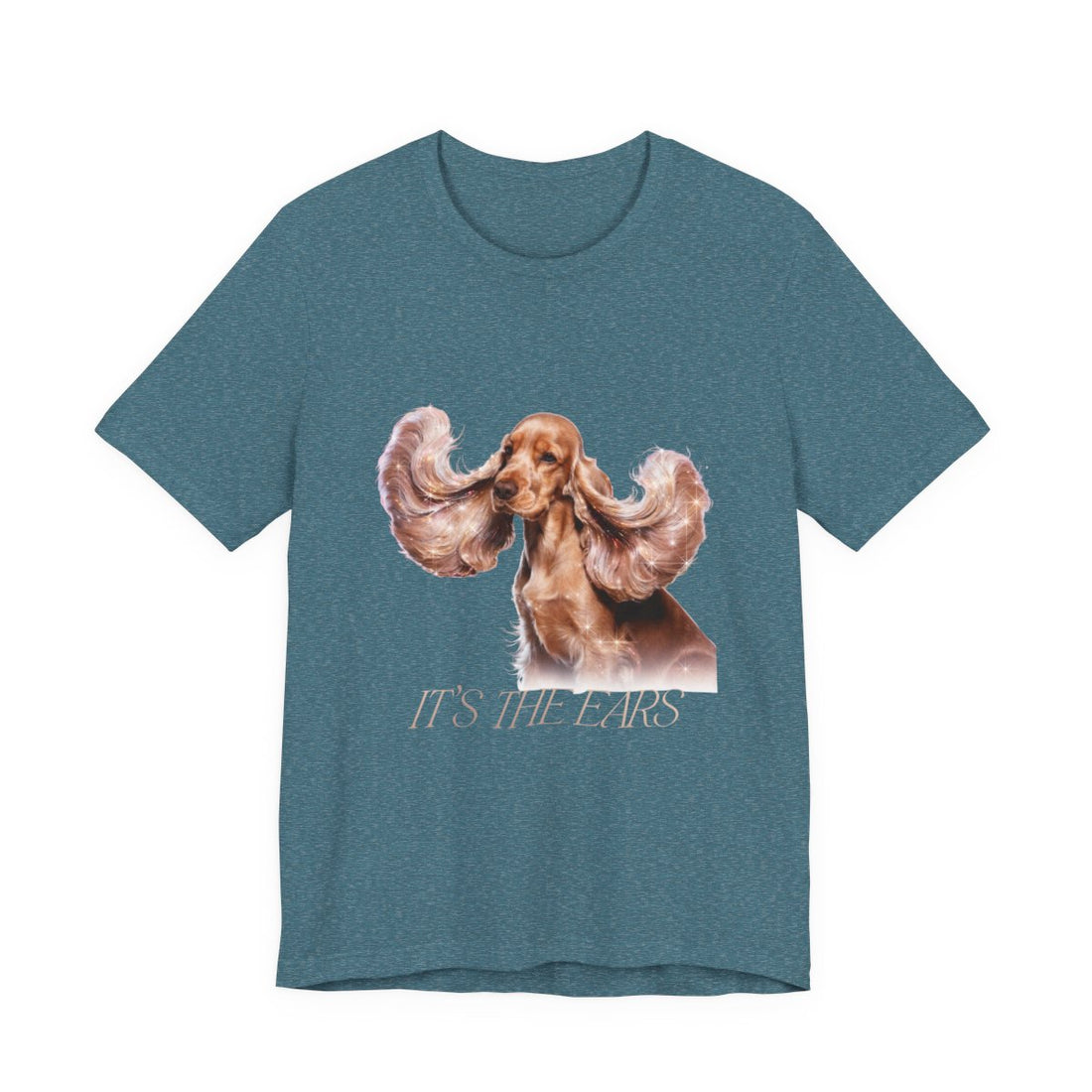 Heather Deep Teal — Front | Cocker Spaniel 'It'S The Ears' Tee