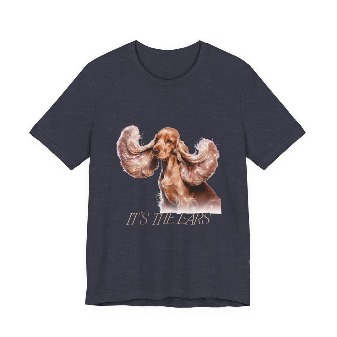 Heather Midnight Navy — Front | Cocker Spaniel 'It'S The Ears' Tee