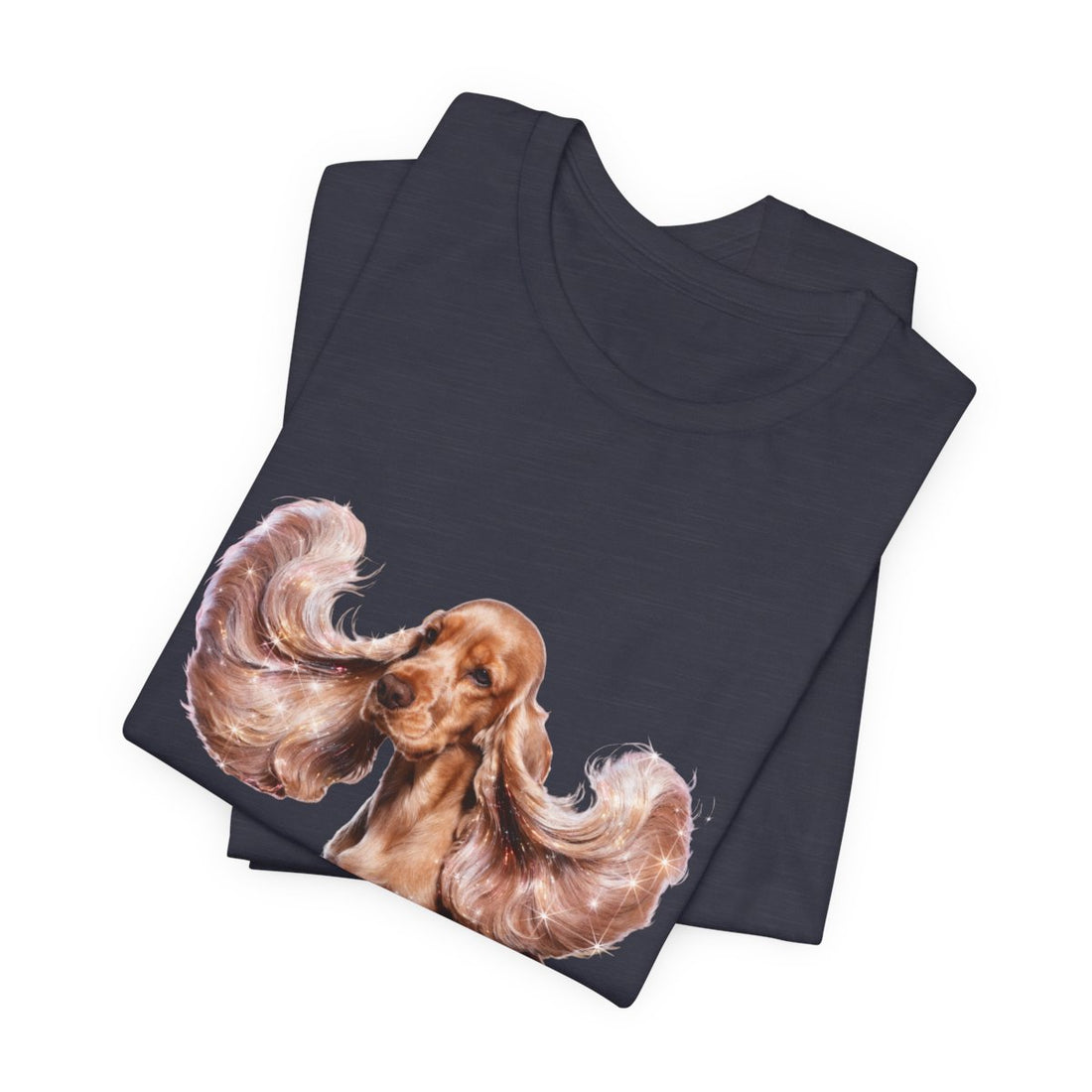 Heather Midnight Navy — Folded | Cocker Spaniel 'It'S The Ears' Tee