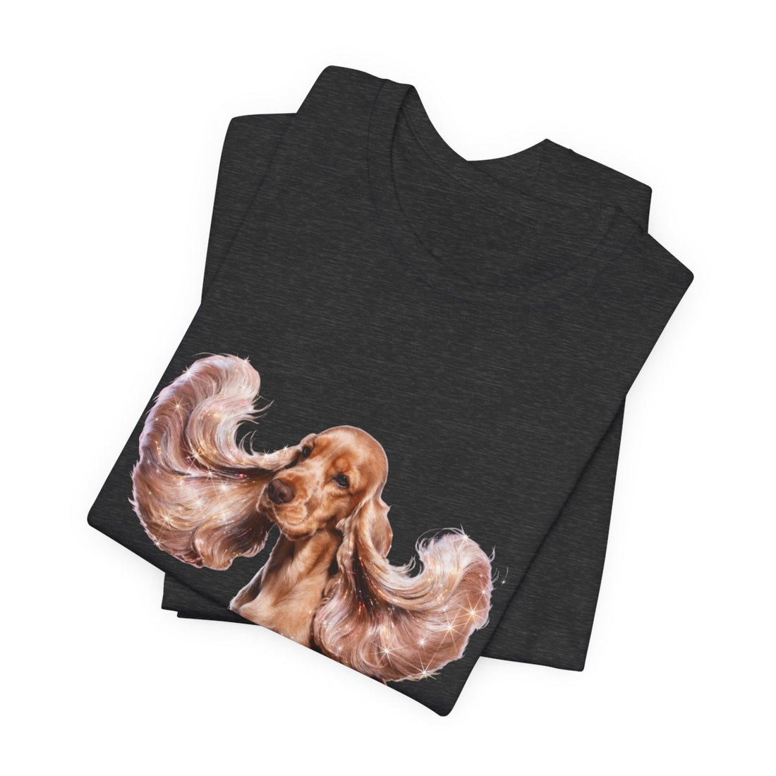 Dark Grey Heather — Folded | Cocker Spaniel 'It'S The Ears' Tee