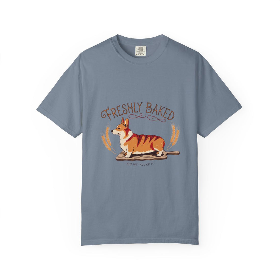 Blue Jean — Front | Corgi 'Freshly Baked' Garment-Dyed Tee