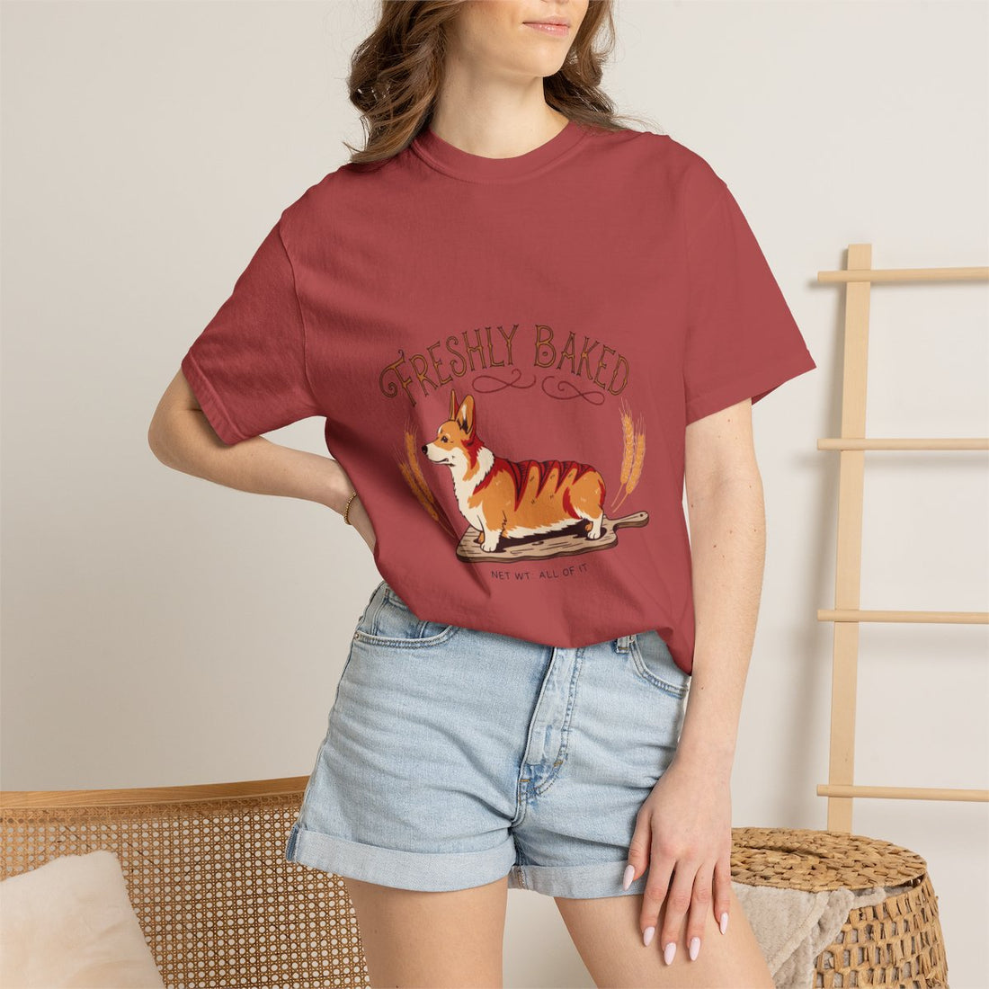 Crimson — Lifestyle | Corgi 'Freshly Baked' Garment-Dyed Tee