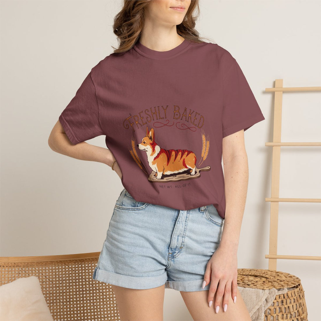 Brick — Lifestyle | Corgi 'Freshly Baked' Garment-Dyed Tee