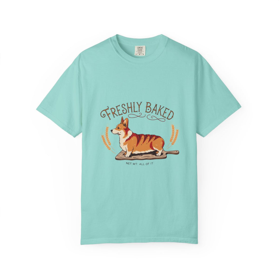 Chalky Mint — Front | Corgi 'Freshly Baked' Garment-Dyed Tee
