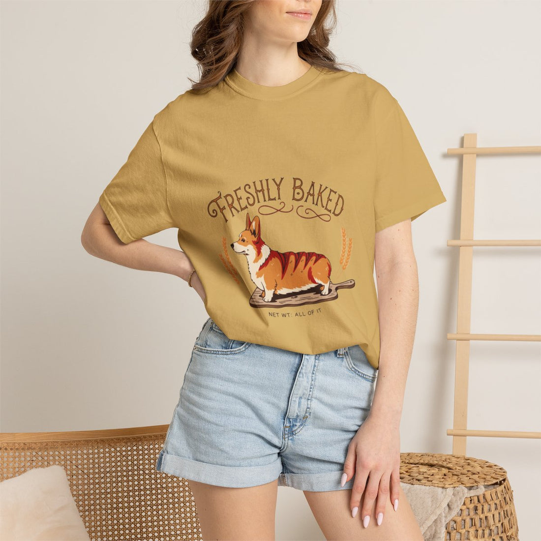 Mustard — Lifestyle | Corgi 'Freshly Baked' Garment-Dyed Tee