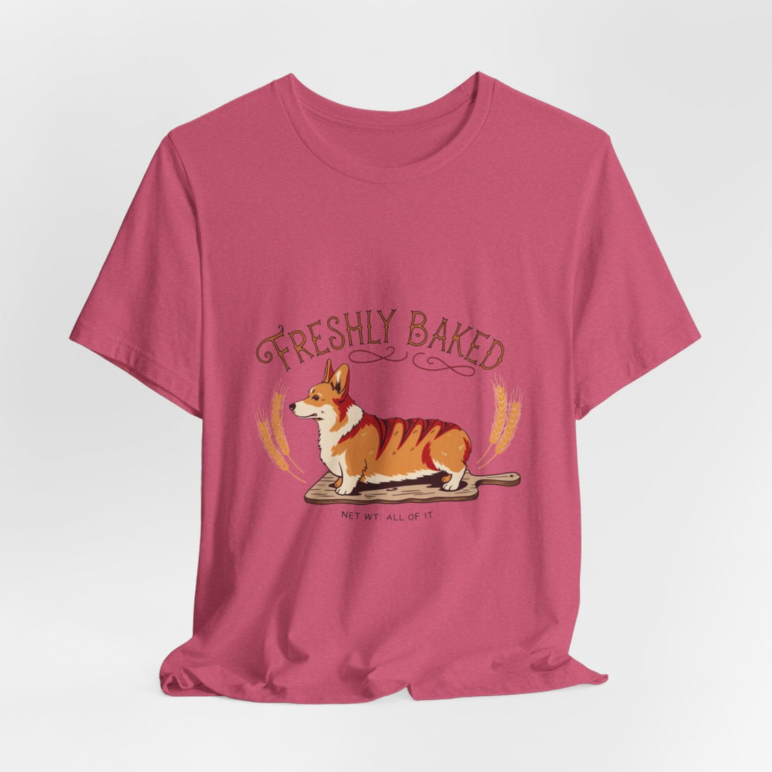 Heather Raspberry — Hanging | Corgi 'Freshly Baked' Tee