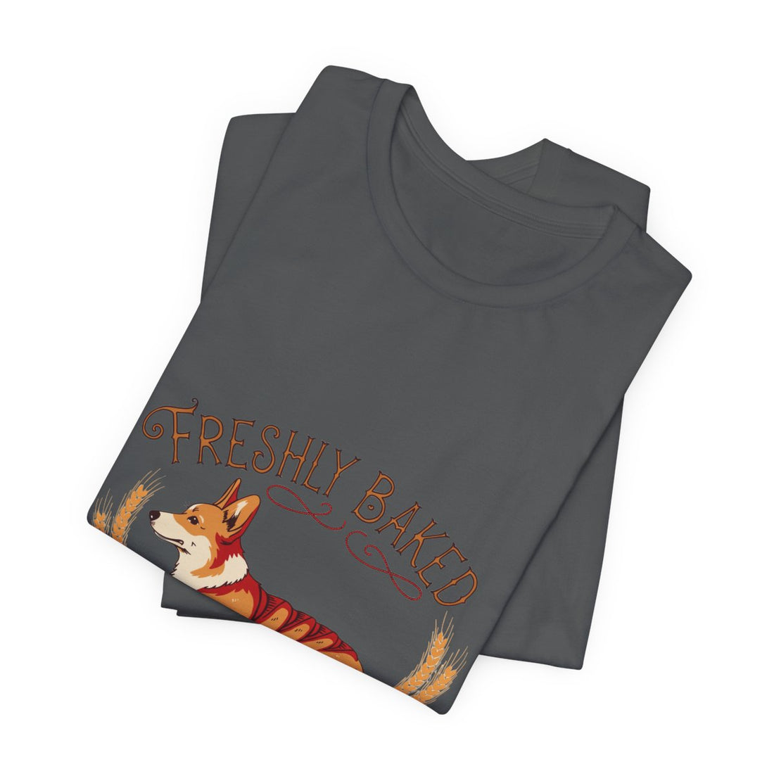 Asphalt — Folded | Corgi 'Freshly Baked' Tee