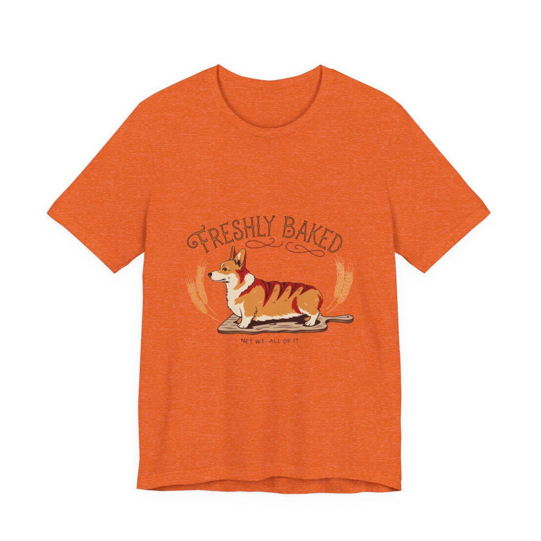 Heather Orange — Front | Corgi 'Freshly Baked' Tee