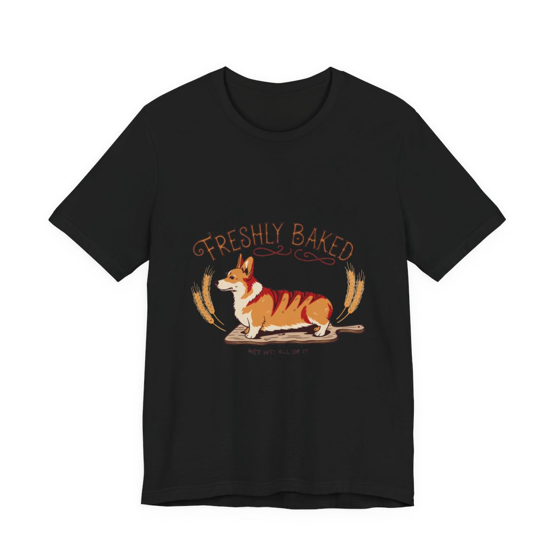 Black — Front | Corgi 'Freshly Baked' Tee