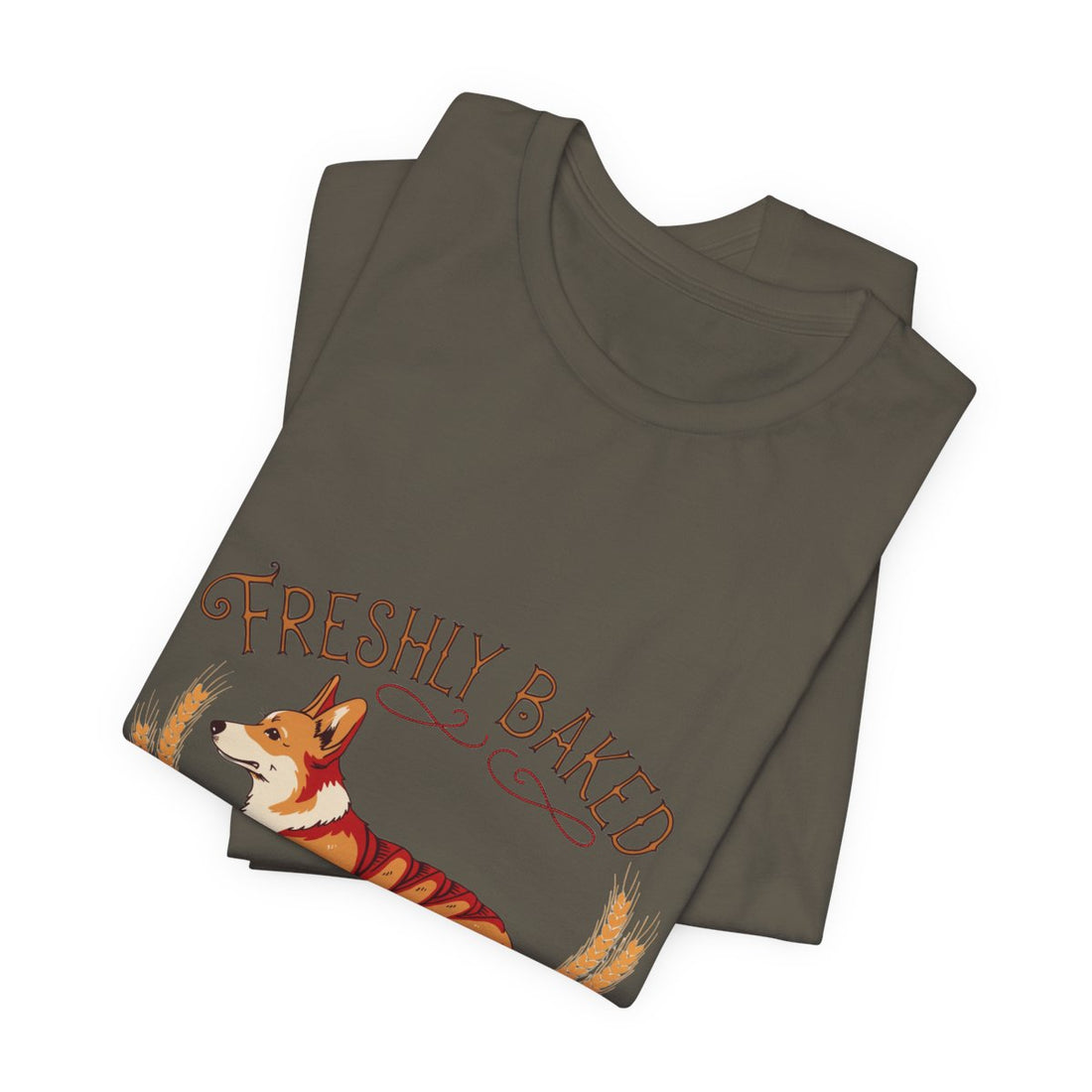 Army — Folded | Corgi 'Freshly Baked' Tee