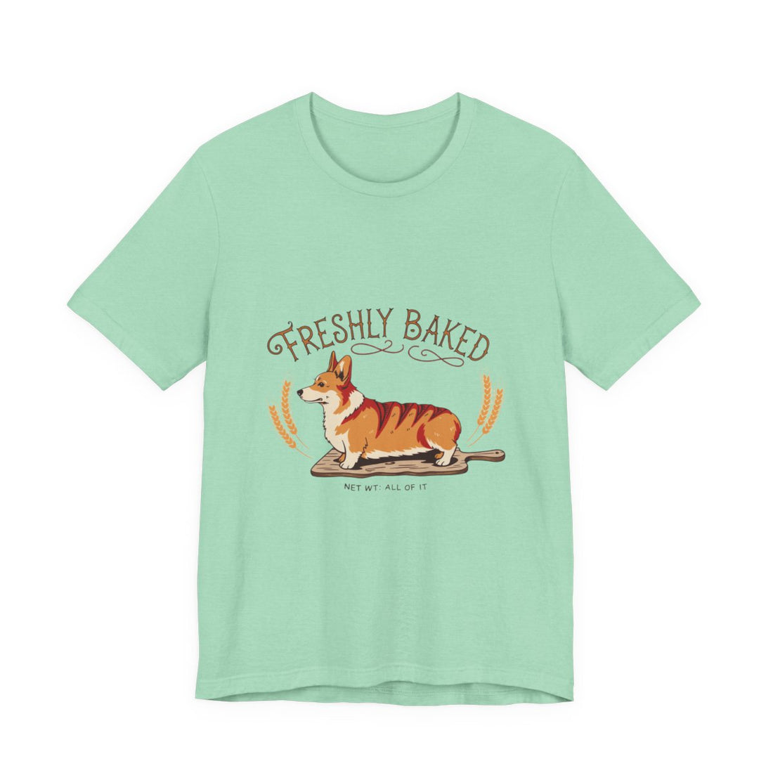 Heather Mint — Front | Corgi 'Freshly Baked' Tee