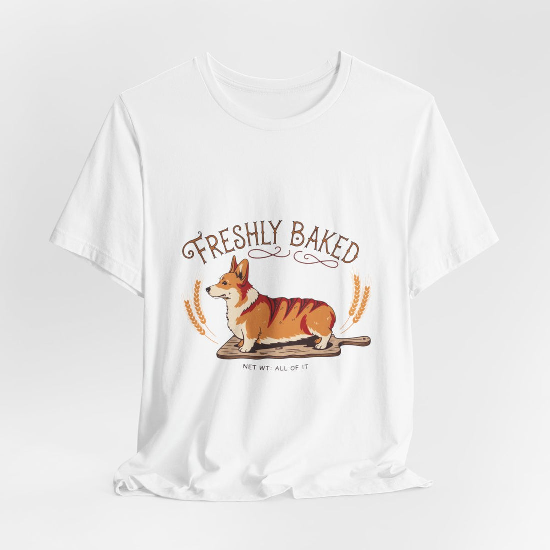 White — Hanging | Corgi 'Freshly Baked' Tee