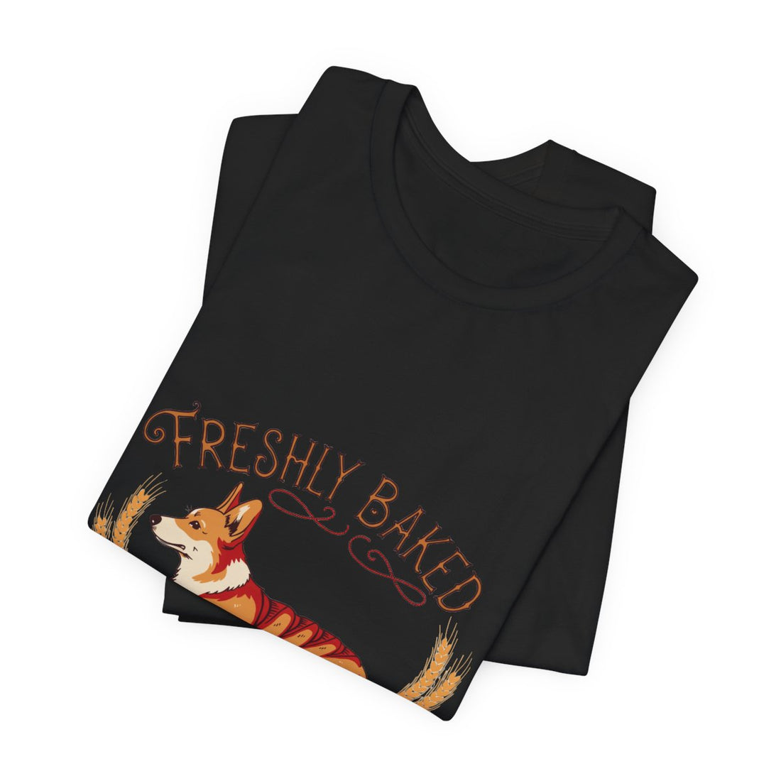 Black — Folded | Corgi 'Freshly Baked' Tee