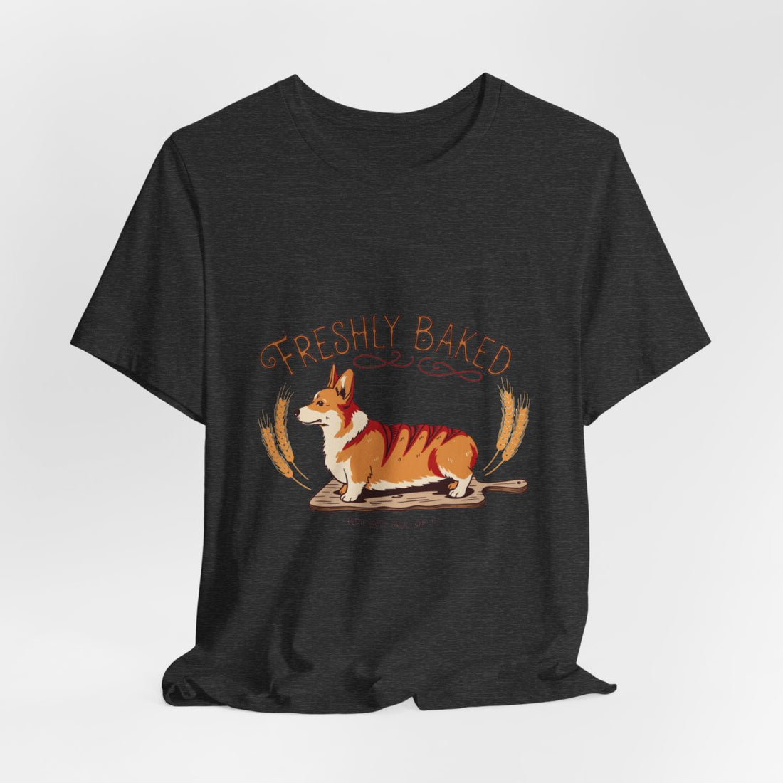 Dark Grey Heather — Hanging | Corgi 'Freshly Baked' Tee
