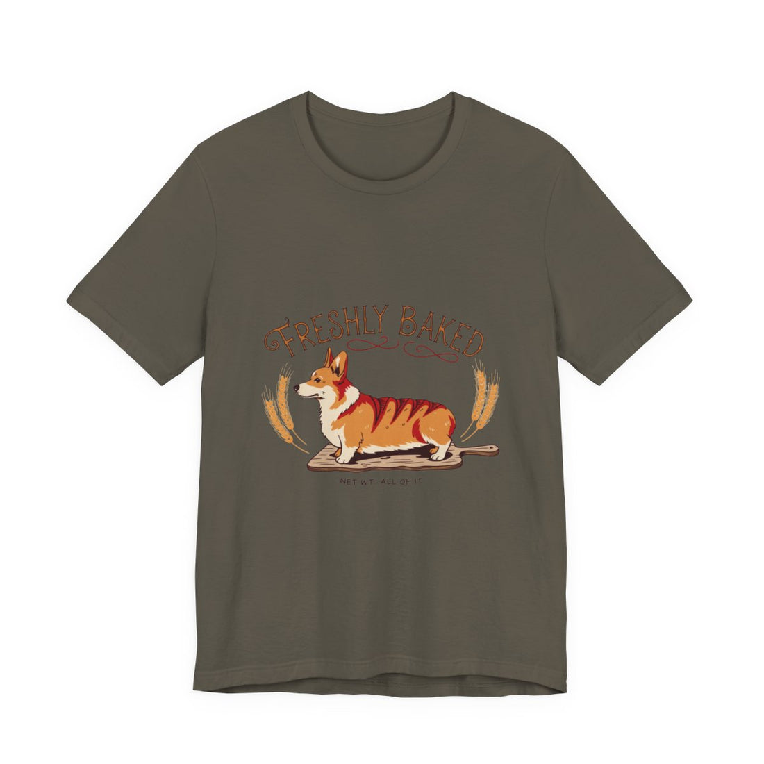 Army — Front | Corgi 'Freshly Baked' Tee