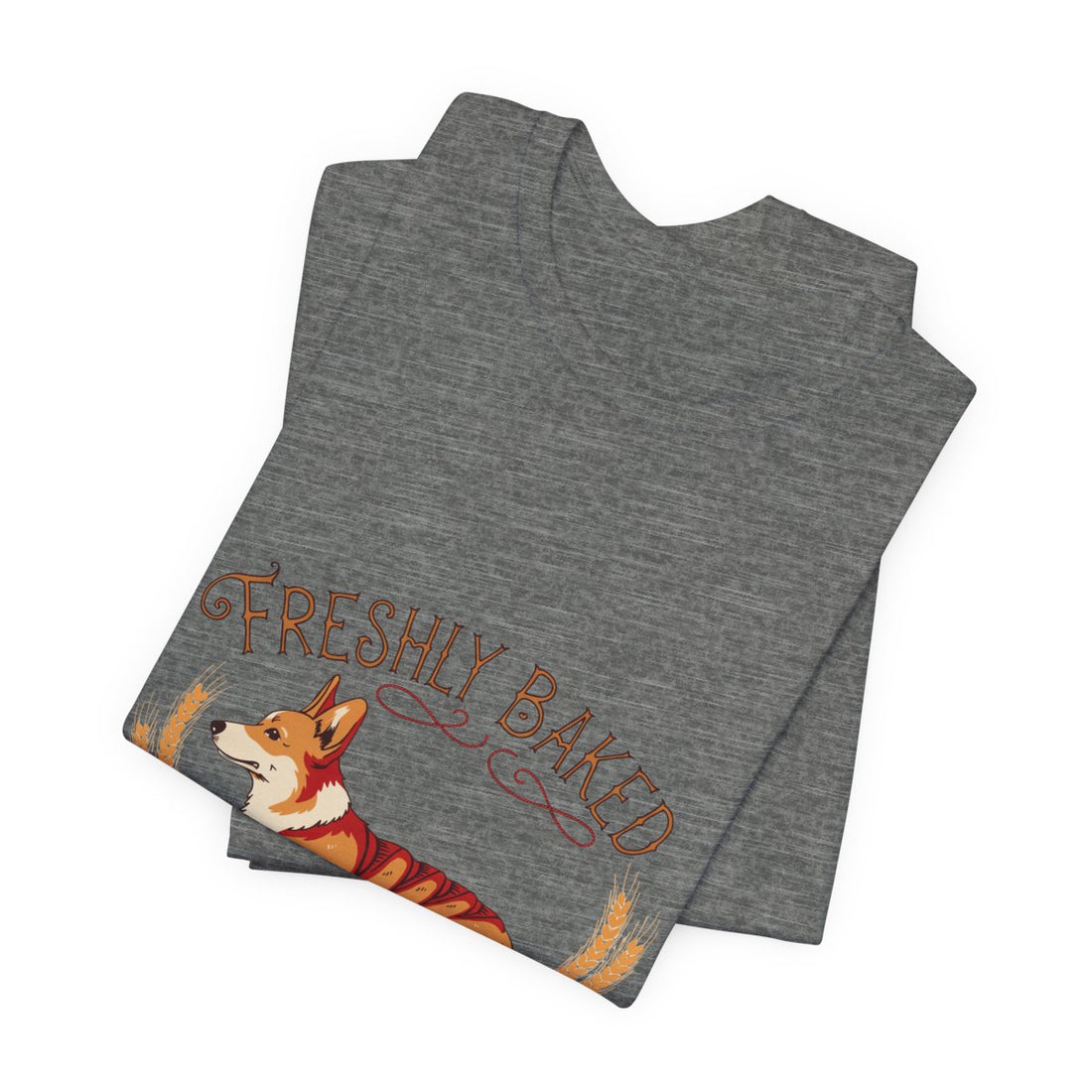 Deep Heather — Folded | Corgi 'Freshly Baked' Tee