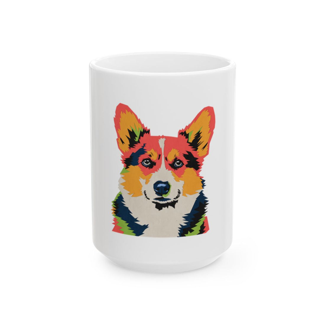 15oz — Front | Corgi Short Legs Big Caffeine Mug