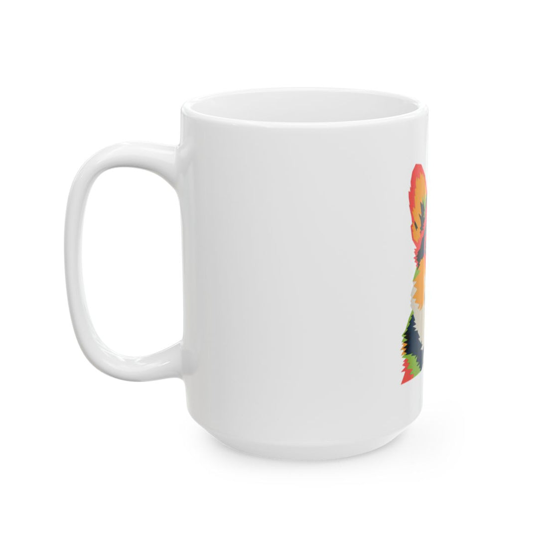 15oz — Left side | Corgi Short Legs Big Caffeine Mug