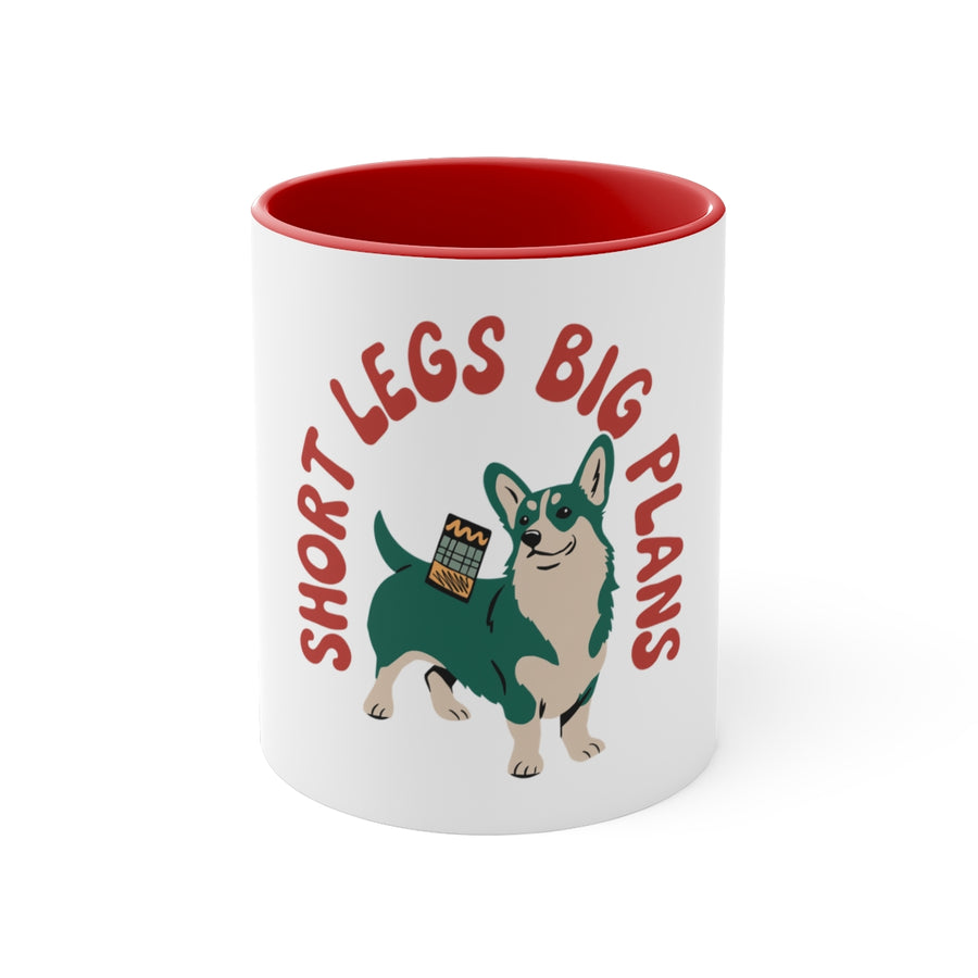 Corgi Short Legs Big Plans Accent Mug