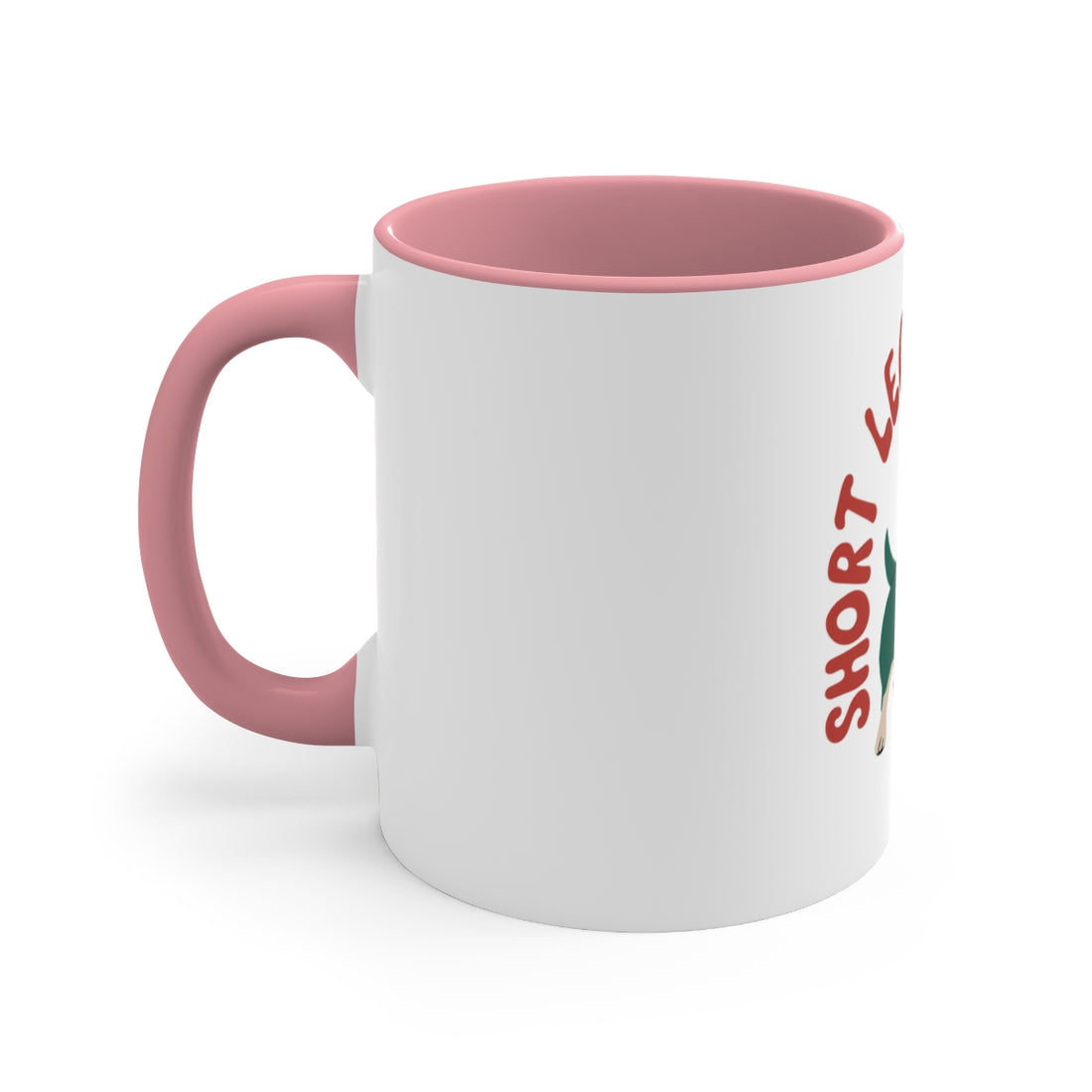 Pink — Left side | Corgi Short Legs Big Plans Accent Mug