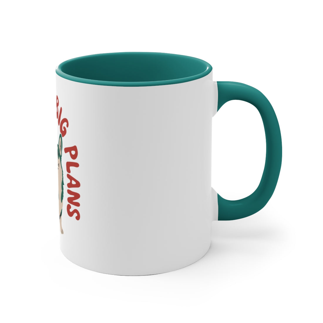 Green — Right side | Corgi Short Legs Big Plans Accent Mug