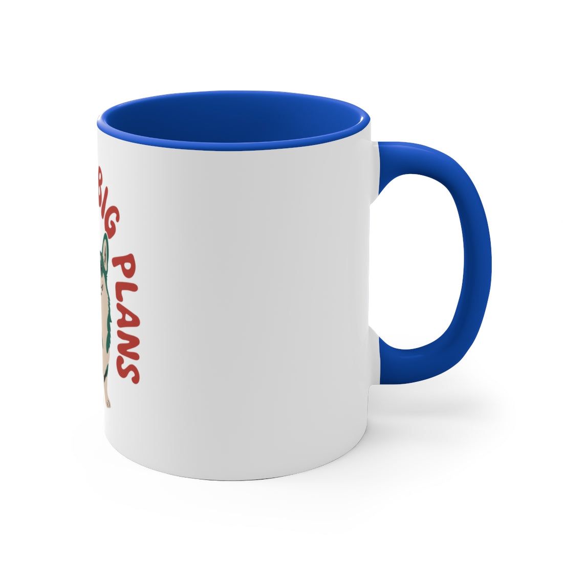 Blue — Right side | Corgi Short Legs Big Plans Accent Mug