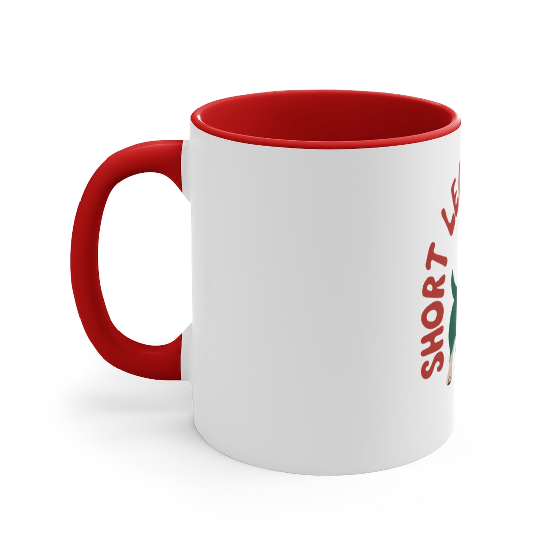 Red — Left side | Corgi Short Legs Big Plans Accent Mug