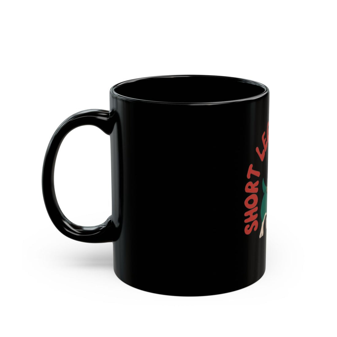 11oz — Left side | Corgi: Short Legs, Big Plans Black Mug