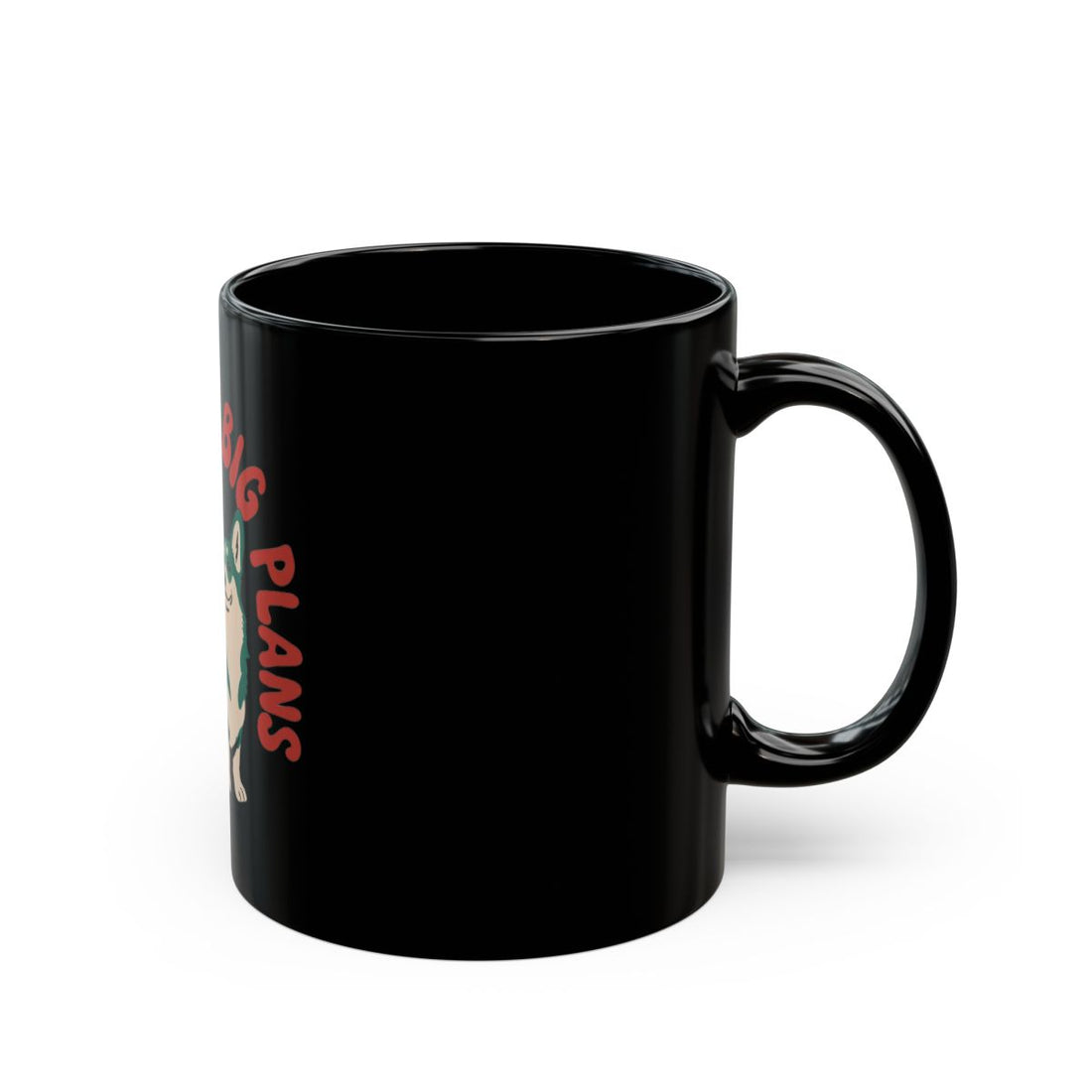 11oz — Right side | Corgi: Short Legs, Big Plans Black Mug