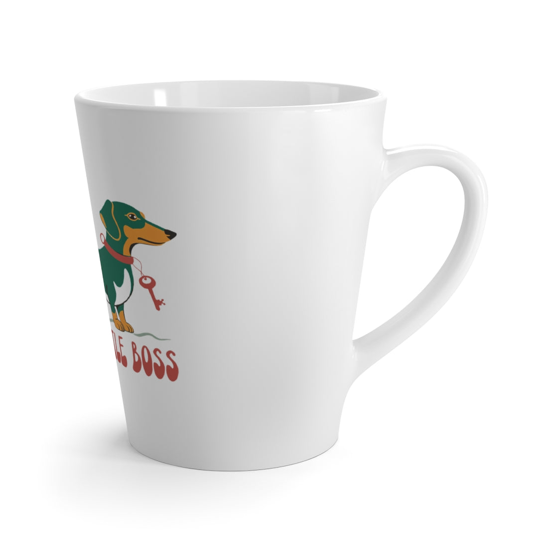 Right side | Dachshund Latte Mug — Little Boss Energy