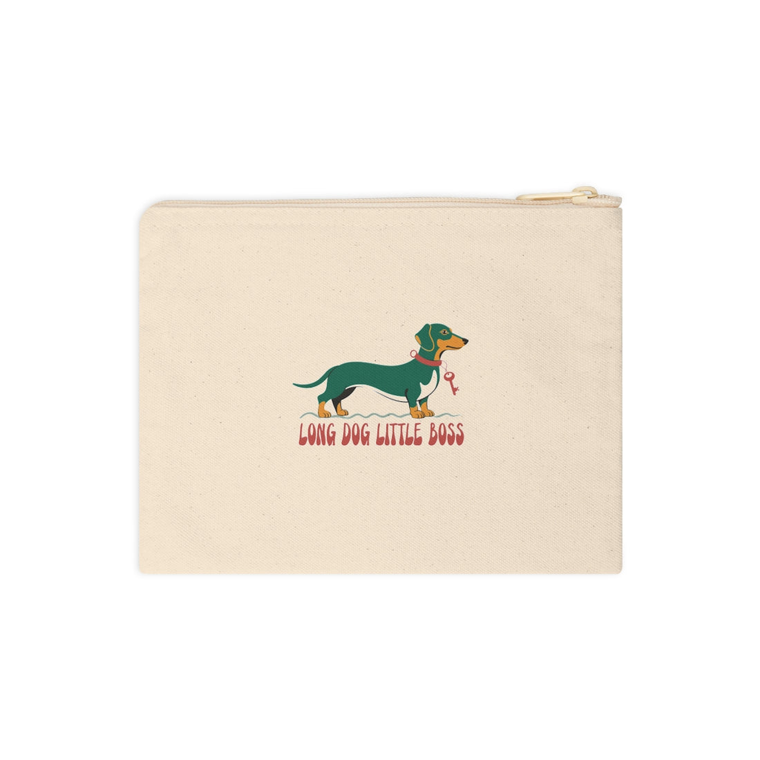 Front | Dachshund Long Dog Little Boss Accessory Pouch