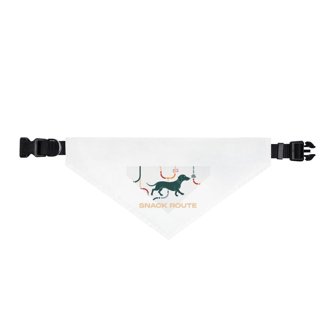 XL — Front | Dachshund Long Dog Little Boss Clip-On Bandana