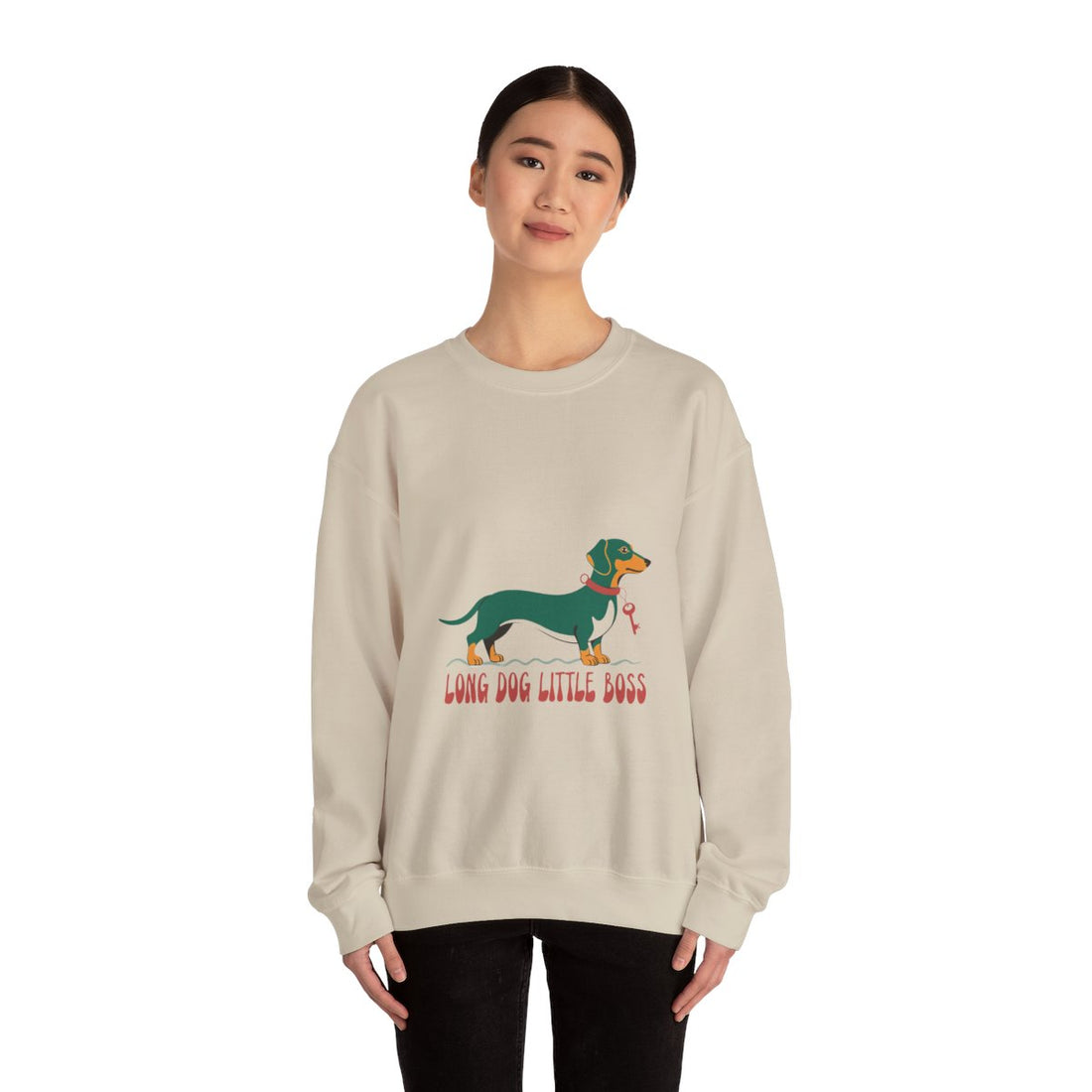Sand — Lifestyle | Dachshund "Long Dog Little Boss" Crewneck