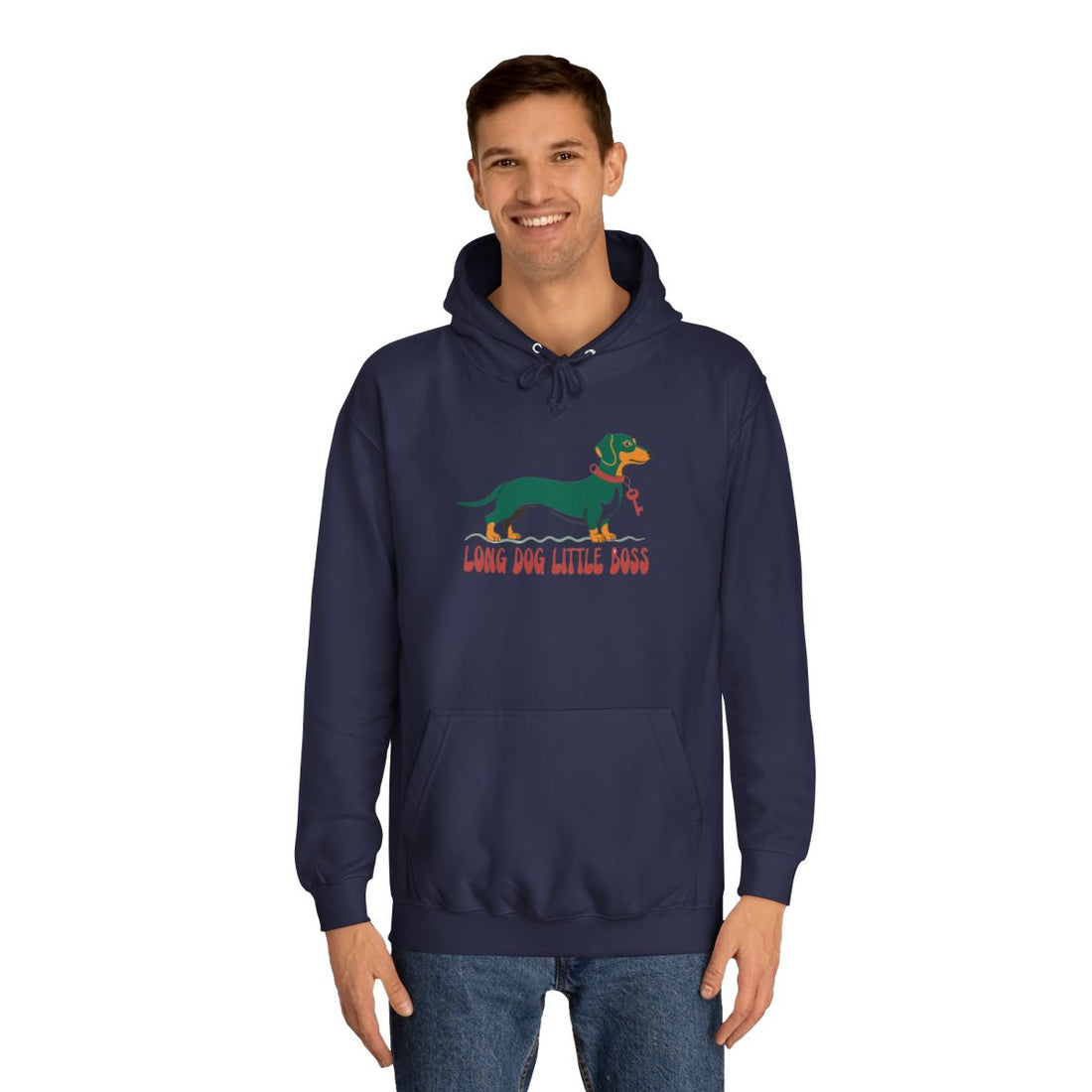 Oxford Navy — Lifestyle | Dachshund "Long Dog, Little Boss" Hoodie